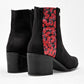 Botin Casual Mora Tierra Mujer Zoey Negro Tacon 6 Cm