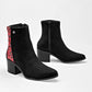     Botin Casual Mora Tierra Mujer Zoey Negro Tacon 6 Cm