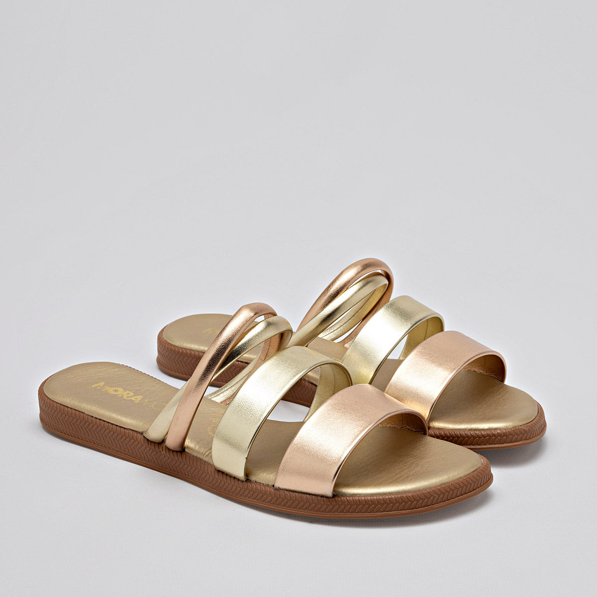 Sandalia Abieta Moramora Mujer Daria Oro Rosa