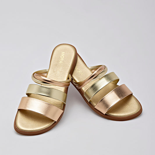 Sandalia Abieta Moramora Mujer Daria Oro Rosa