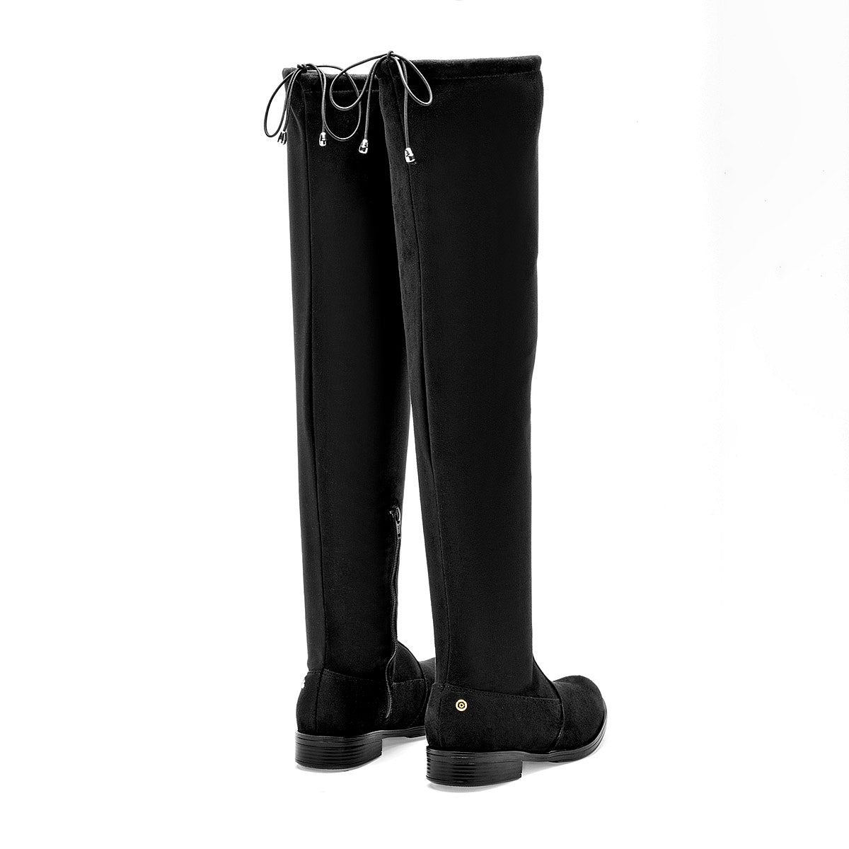 Bota Larga Moramora Para Mujer Color Negro  Tubo 56 Cm