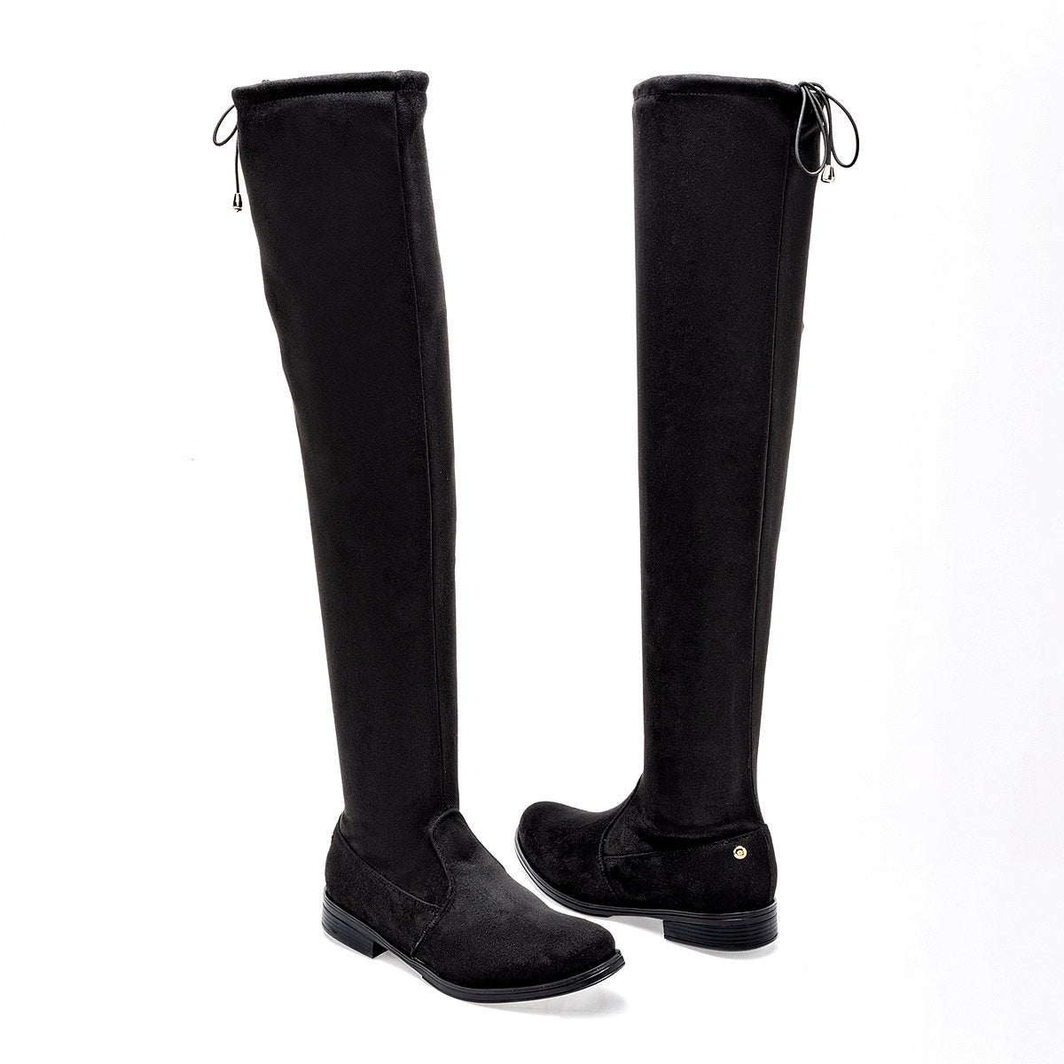      Bota Larga Moramora Para Mujer Color Negro  Tubo 56 Cm