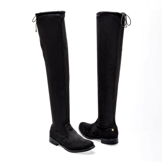      Bota Larga Moramora Para Mujer Color Negro  Tubo 56 Cm