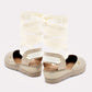 Alpargata De Tiras Moramora Mujer 24820045 Dorado Tacon 4 Cm