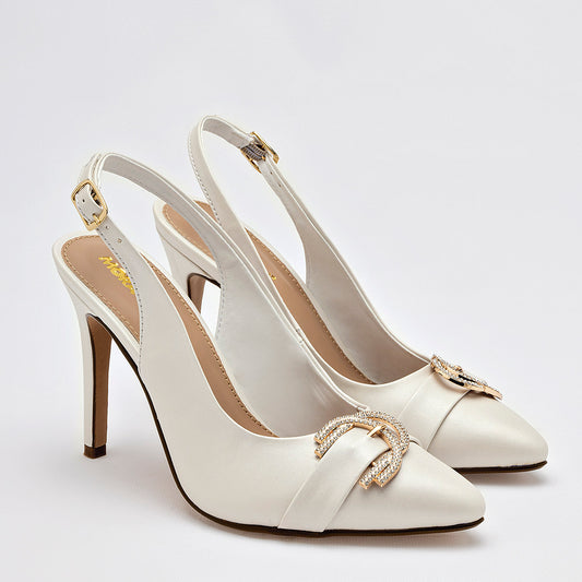 Zapatilla Casual Moramora Mujer 2312803 Blanco Tacon 10 Cm