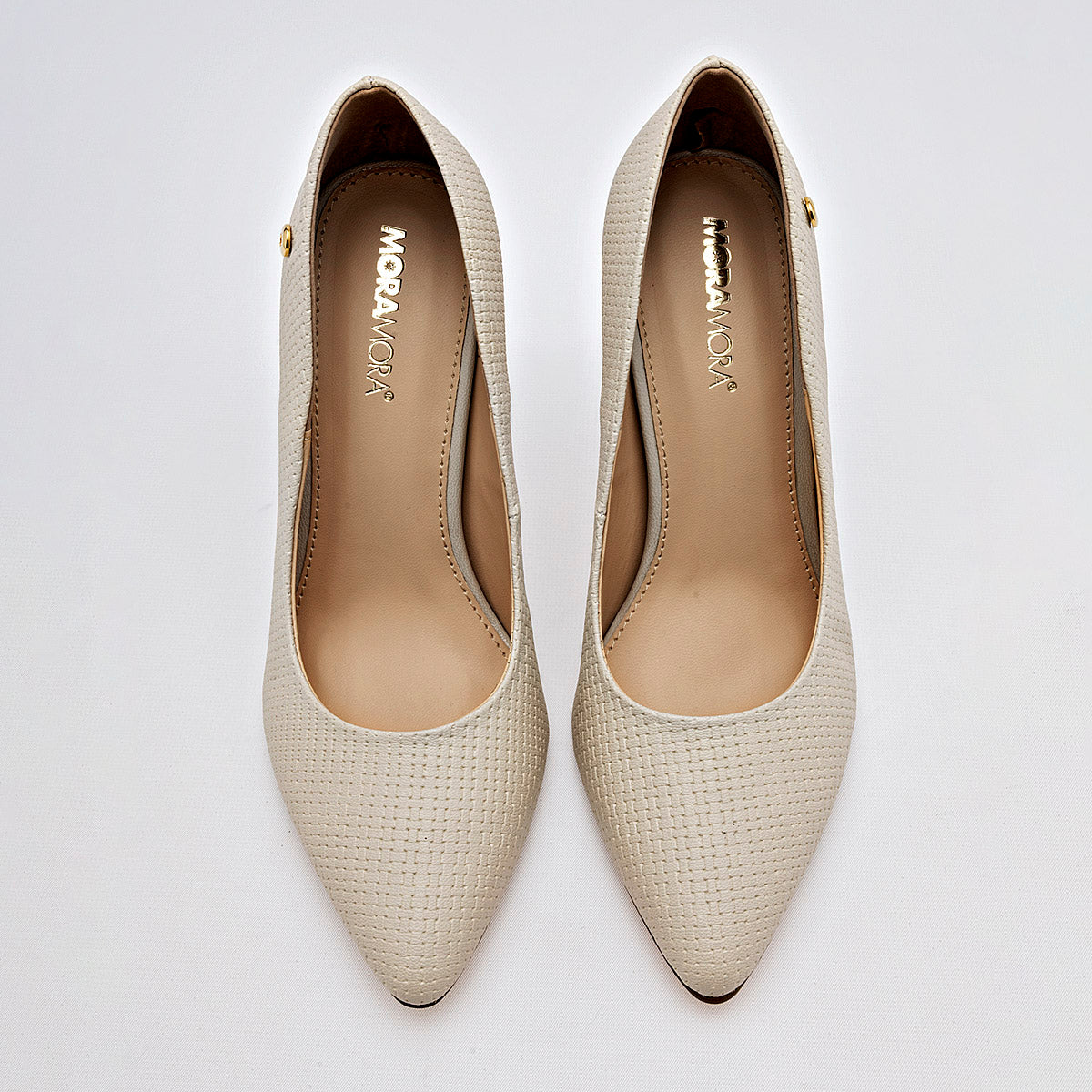 Zapatilla Casual Moramora Mujer 2313030 Blanco Tacon 10 Cm
