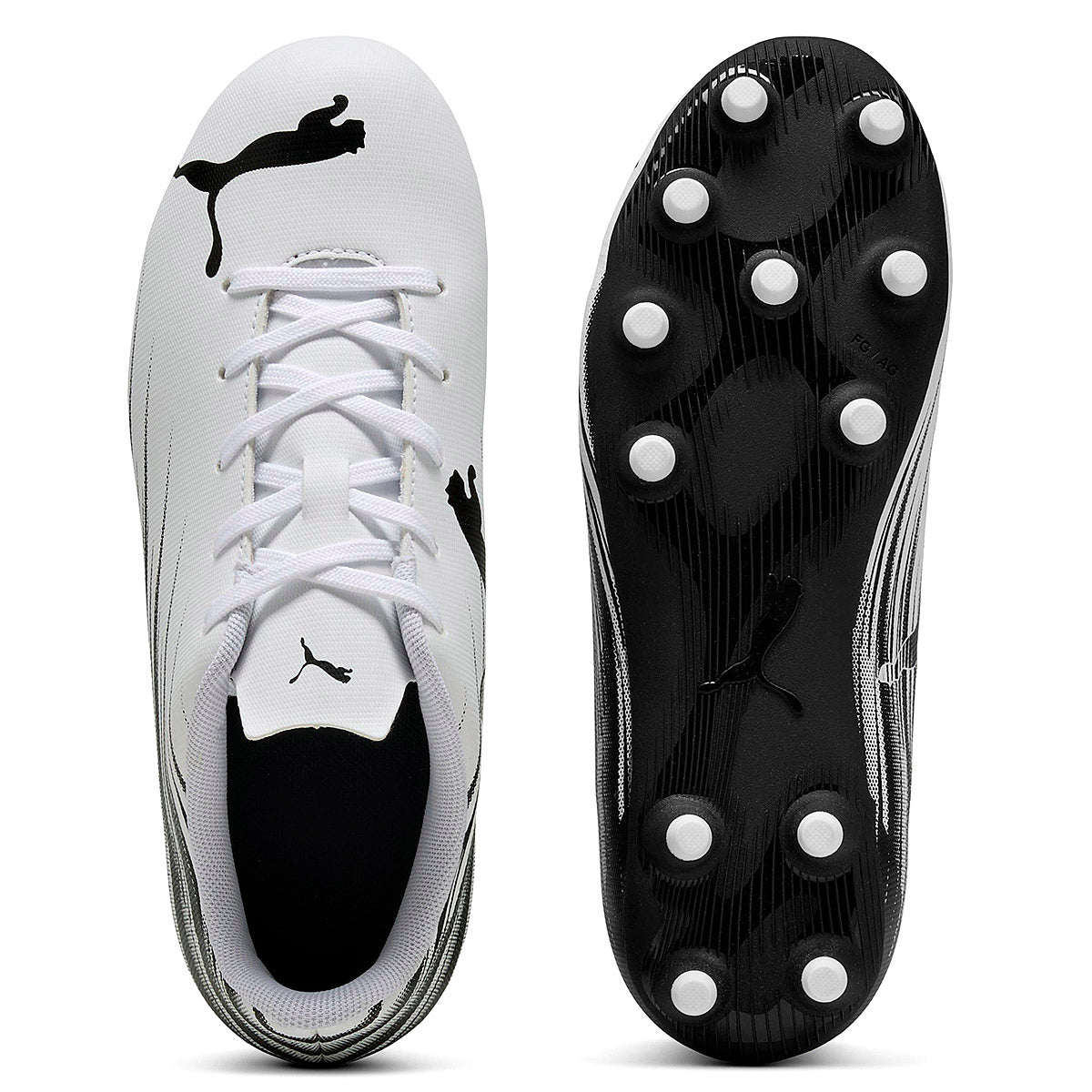 TENIS DEPORTIVO JOVEN PUMA Attacanto II FG/AG Jr BLANCO NEGRO