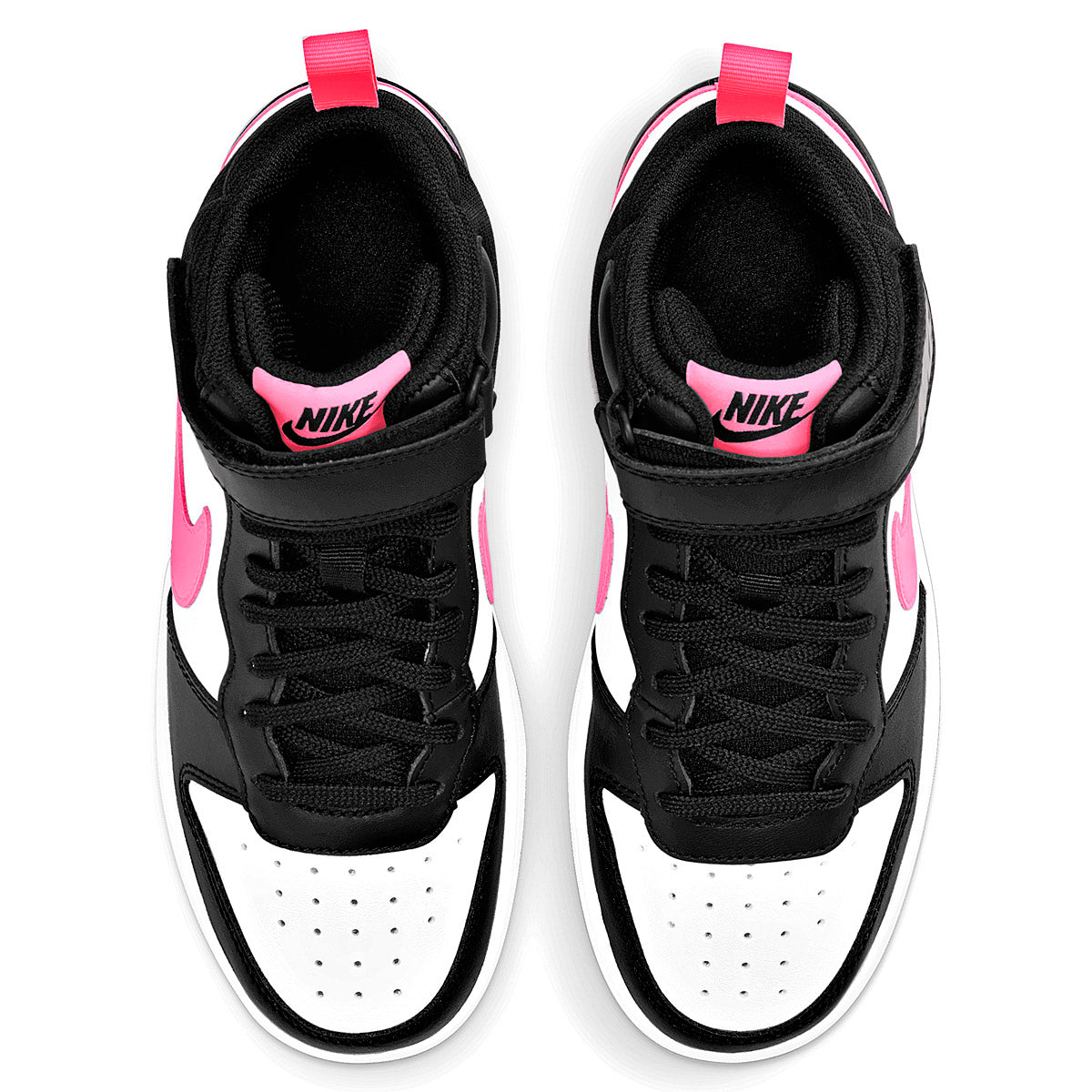TENIS URBANO MUJER NIKE  Court Borough Mid 2 (BG) BLANCO NEGRO ROSA
