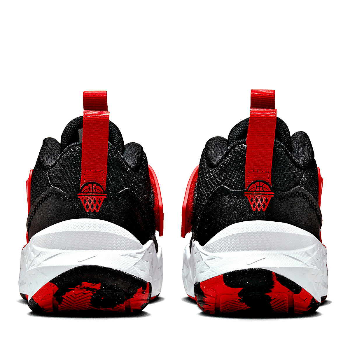 TENIS NIÑO DEPORTIVO NIKE  Team Hustle D 12 (PS) NEGRO ROJO BLANCO