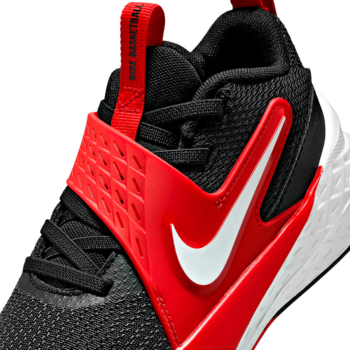 TENIS NIÑO DEPORTIVO NIKE  Team Hustle D 12 (PS) NEGRO ROJO BLANCO