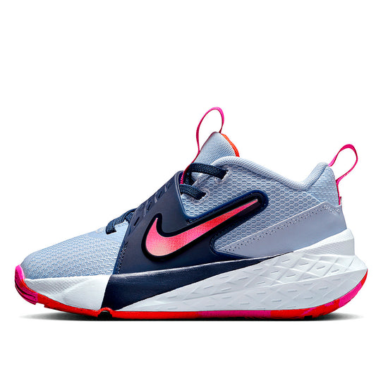 TENIS NIÑA URBANO NIKE  Team Hustle D 12 (PS) GRIS MARINO FIUSHA