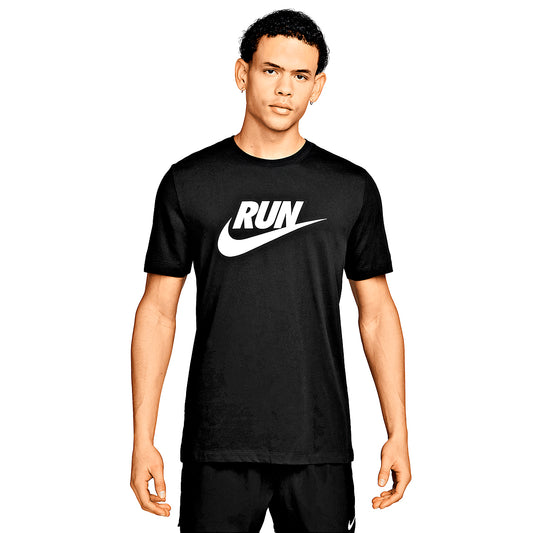 PLAYERA HOMBRE NIKE M Nk Dri-Fit Tee Run Swoosh NEGRO