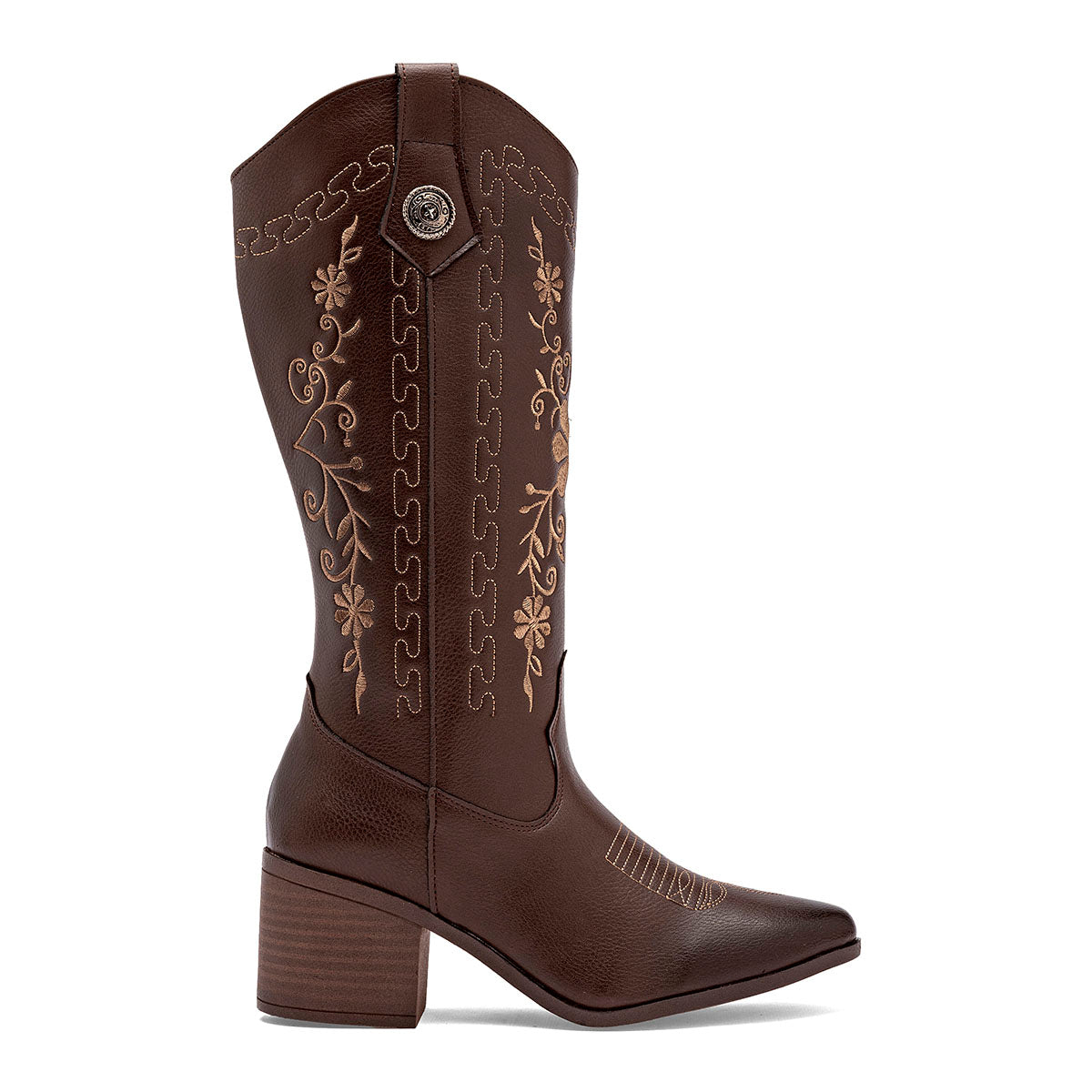 Bota vaquera para Mujer marca Maxim Café Tacon 6cm Tubo 28cm