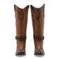 Bota vaquera para Mujer marca Mora west Laila Color Cafe Tacon 6cm Tubo 36cm