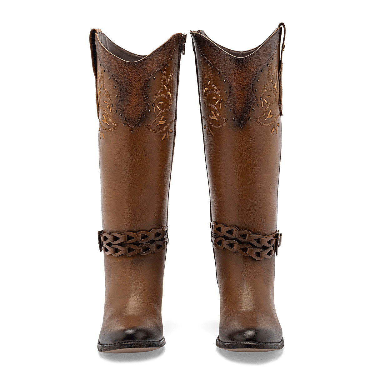 Bota vaquera para Mujer marca Mora west Laila Color Cafe Tacon 6cm Tubo 36cm