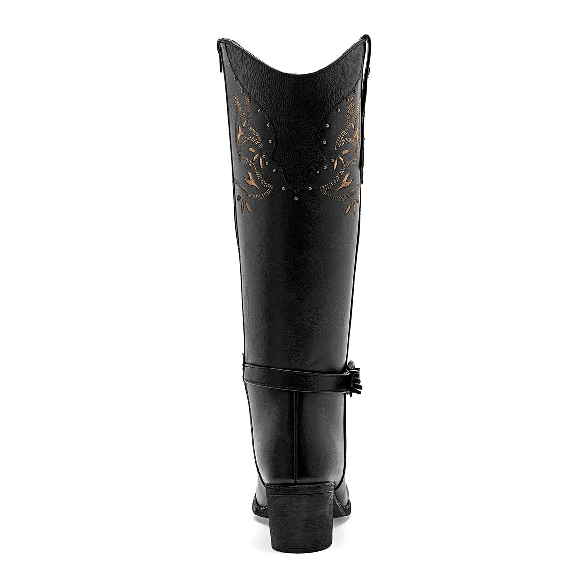 Bota vaquera para Mujer marca Mora west Laila Negro Tacon 6 cm Tubo 36 cm