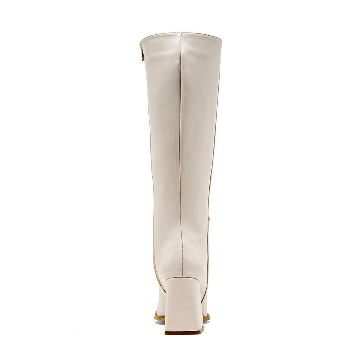 Bota Elegante para Mujer marca Mimar 721 Marfil Tacon 8cm Tubo 36cm