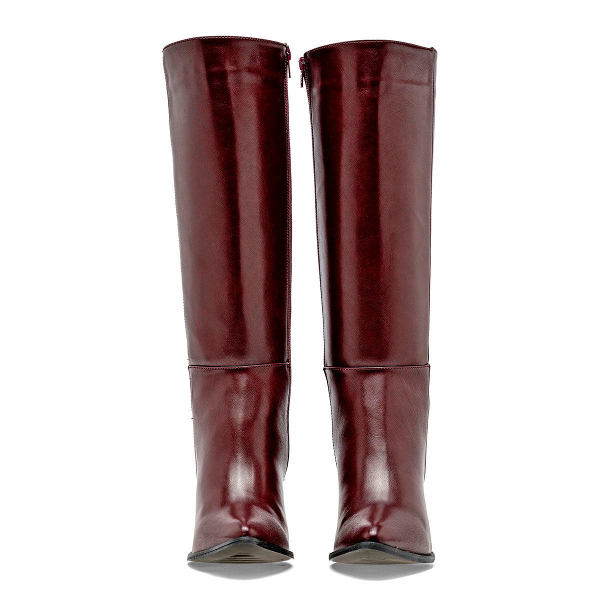 Bota Elegante para Mujer marca Mimar 721 Vino Tacon 8cm Tubo 36cm