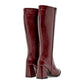 Bota Elegante para Mujer marca Mimar 721 Vino Tacon 8cm Tubo 36cm