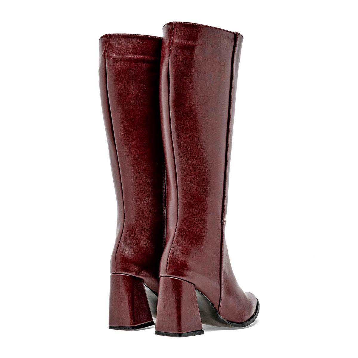 Bota Elegante para Mujer marca Mimar 721 Vino Tacon 8cm Tubo 36cm