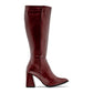Bota Elegante para Mujer marca Mimar 721 Vino Tacon 8cm Tubo 36cm
