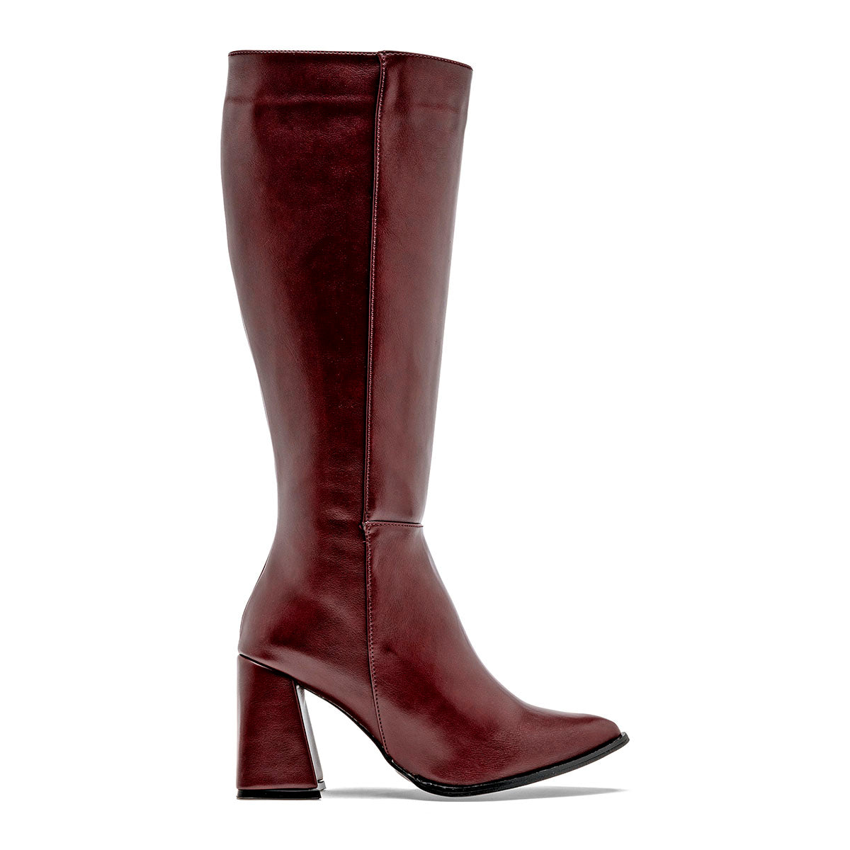 Bota Elegante para Mujer marca Mimar 721 Vino Tacon 8cm Tubo 36cm