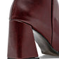 Bota Elegante para Mujer marca Mimar 721 Vino Tacon 8cm Tubo 36cm