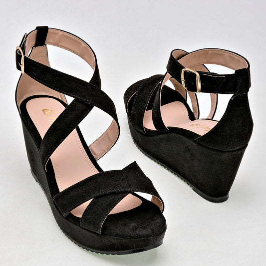 Sandalia Fratta 6025 Mujer Color Negro