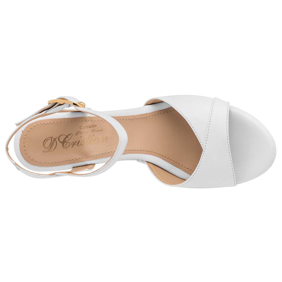 Zapatilla D'cristian 703 Para Mujer Color Blanco
