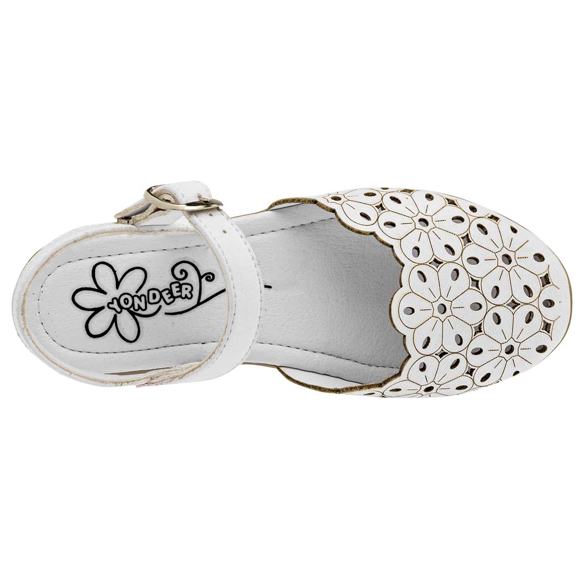 Sandalia Yondeer 41145 Mujer Color Blanco