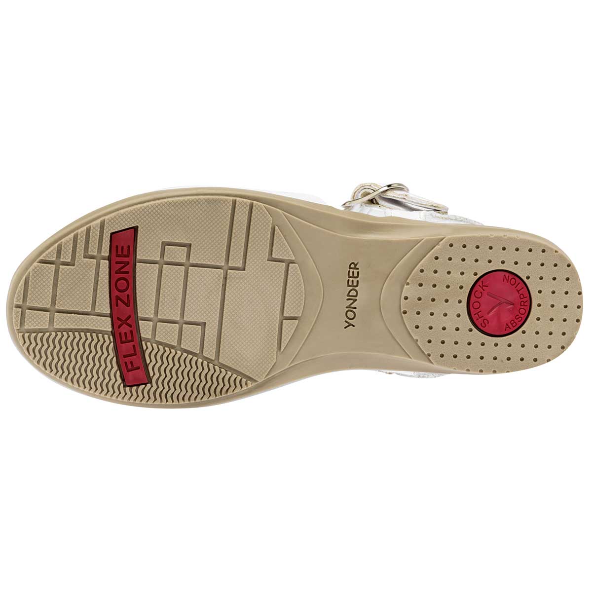 Sandalia Yondeer 41145 Mujer Color Blanco