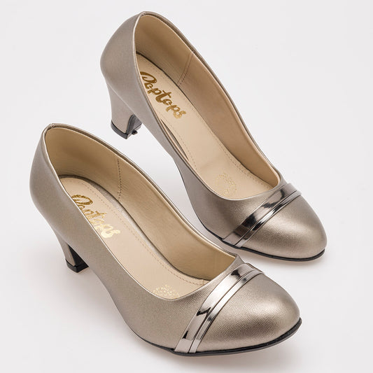 Zapatilla Cerrada Poptops 2553 Para Mujer Color Gris